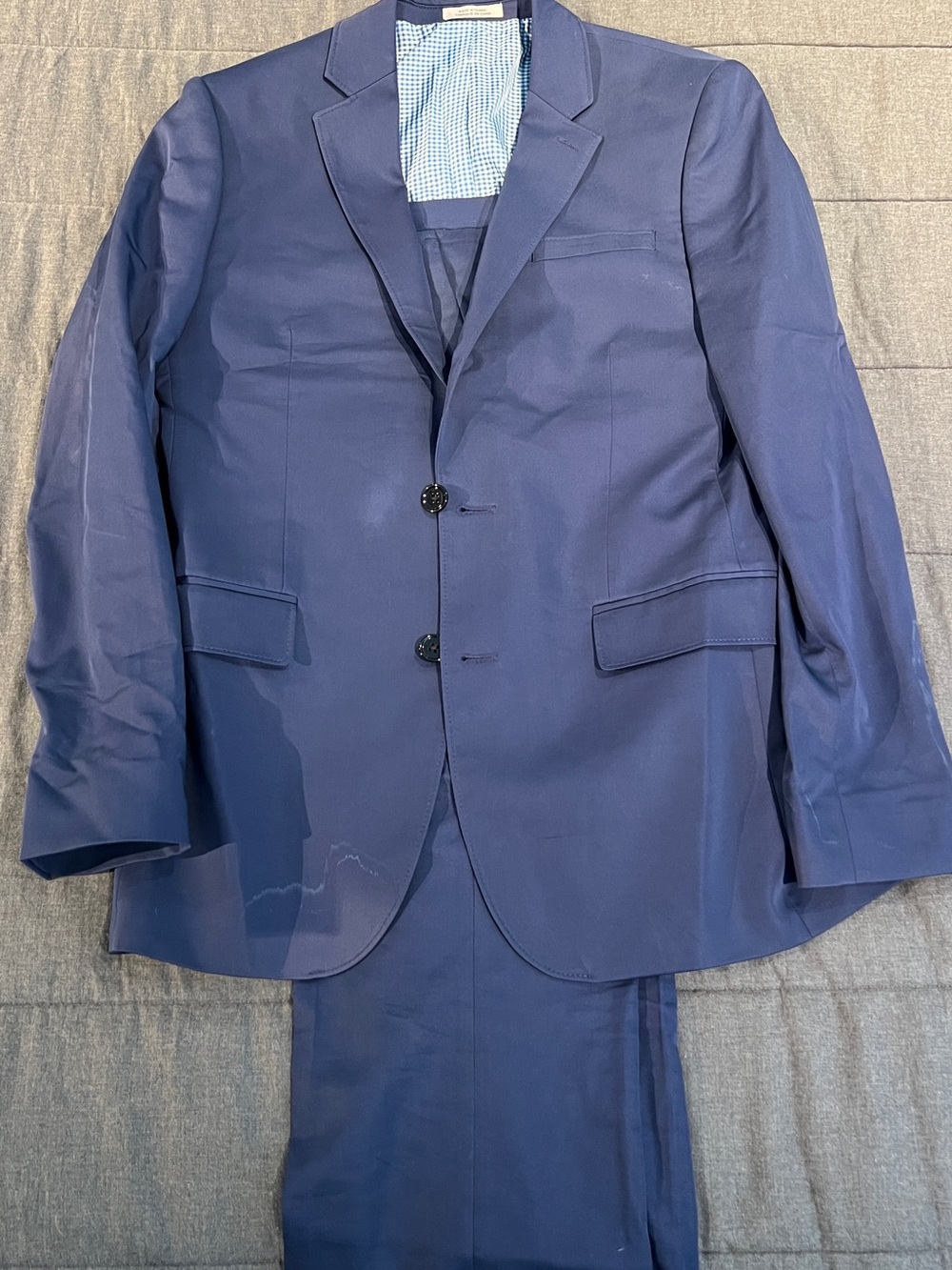 Express Men's Navy Blue Two-Button Suit